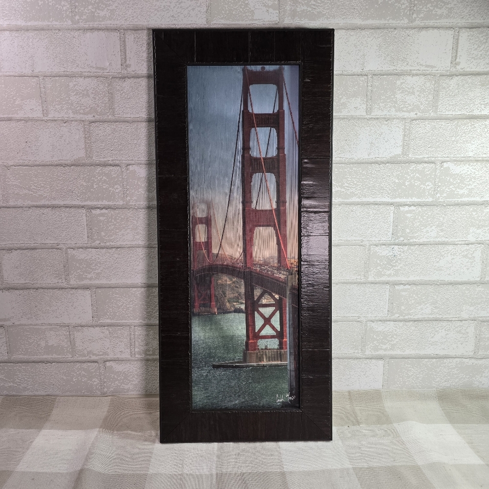 Golden Gate High Framed Photograph Giclee 66/1950 Signed Cavanah 10.5 x 24.5